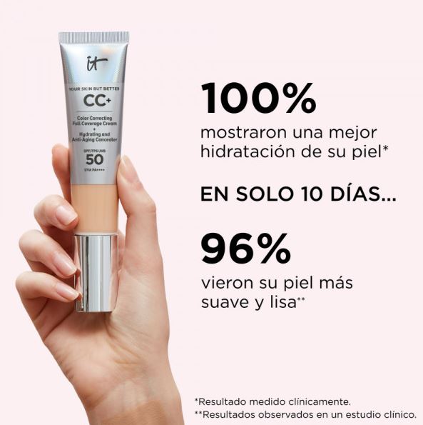 It Cosmetics CC+  Base de Maquillaje Cobertura Total SPF50