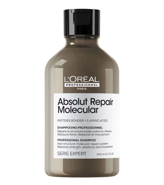 L'Oreal Professionel Absolut Repair Molecular Shampoo  Champú profesional sin sulfatos para cabello dañado