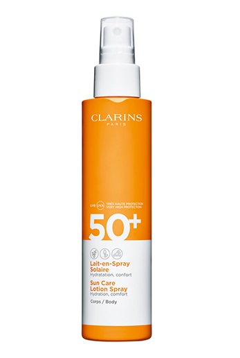 Clarins Leche Solar Hidratante en Spray para el Cuerpo  UVA/UVB SPF50+