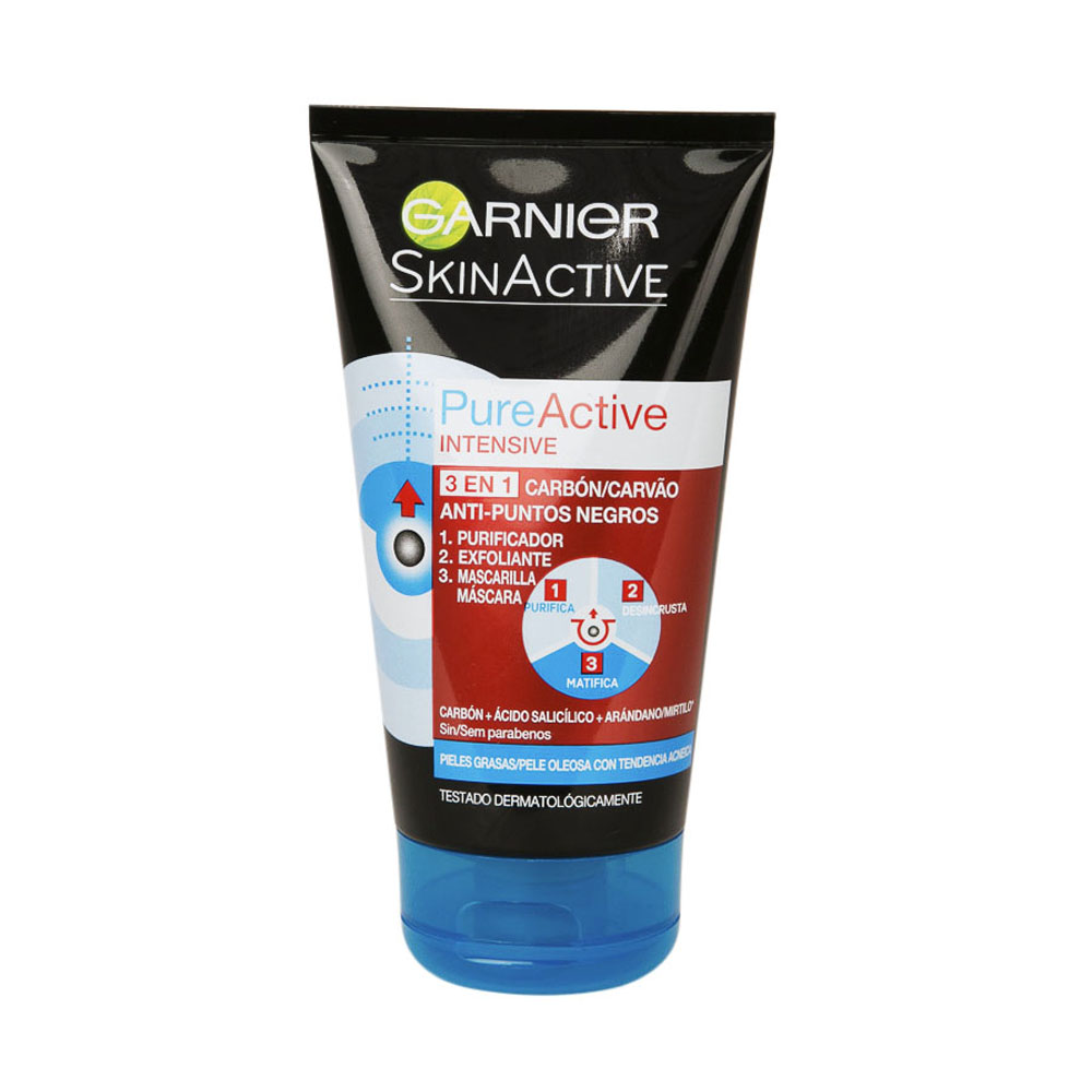 Garnier Skin Active Pure Gel 3 en 1 Carbón  150 ml