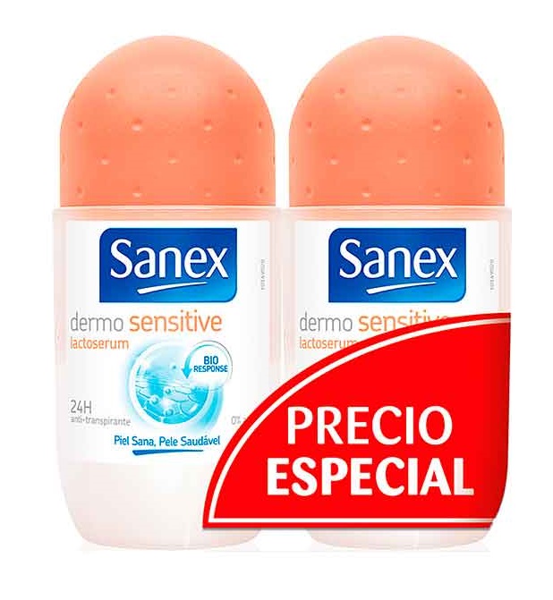 Sanex Desodorante Roll-On Sensitive  50 ml Duplo
