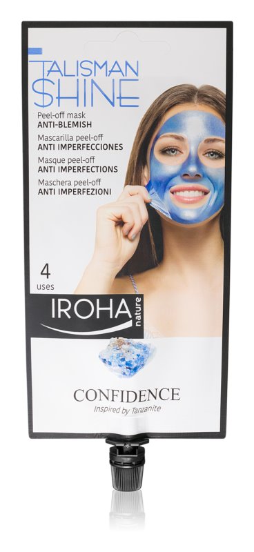 Iroha Talisman Shine Azul  Mascarilla Facial Peel Off reductora poros