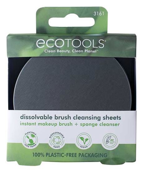 Ecotools Limpiador de Brochas en Hojas Solubles  Clean Beauty, Clean Planet