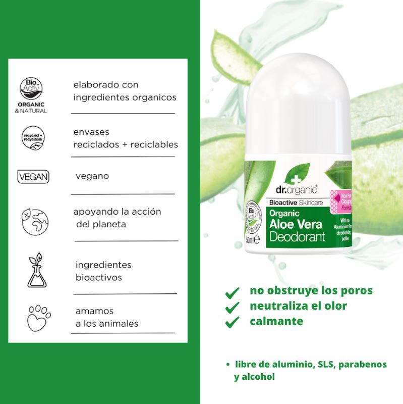 Dr. Organic Desodorante de Aloe Vera
