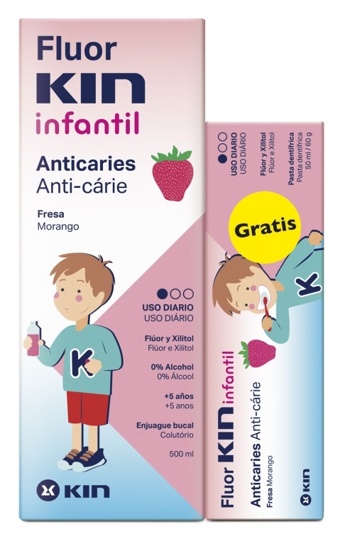 Kin Fluorkin Enjuague Infantil + Dentífrico  50 ml