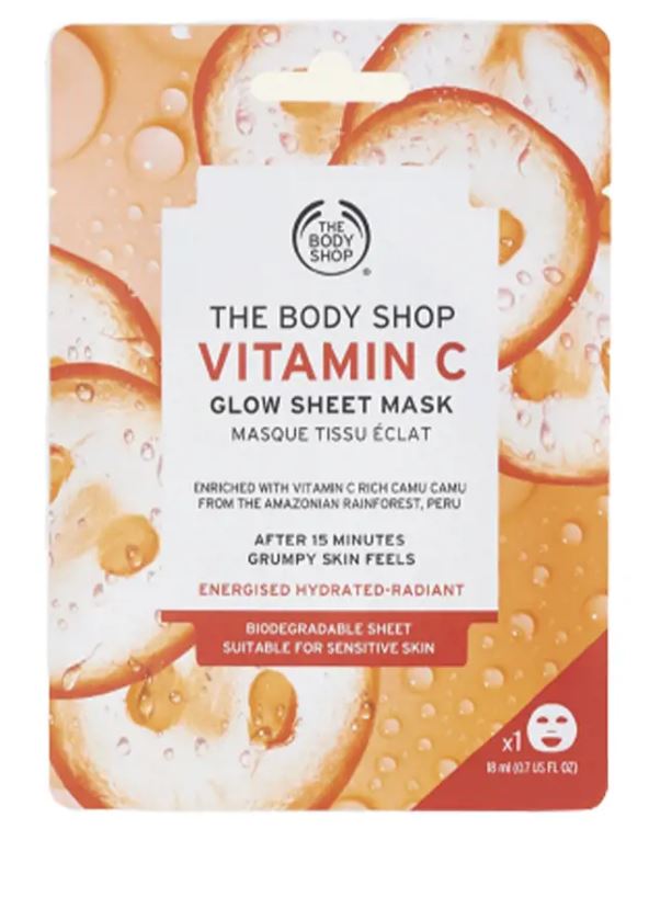 The Body Shop Vitamin C Glow Sheet Mask  Mascarilla Facial Iluminadora 18 ml