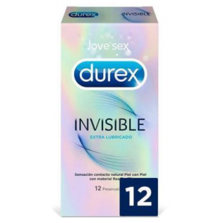 Durex Invisible Extra Lubricado  12 unidades